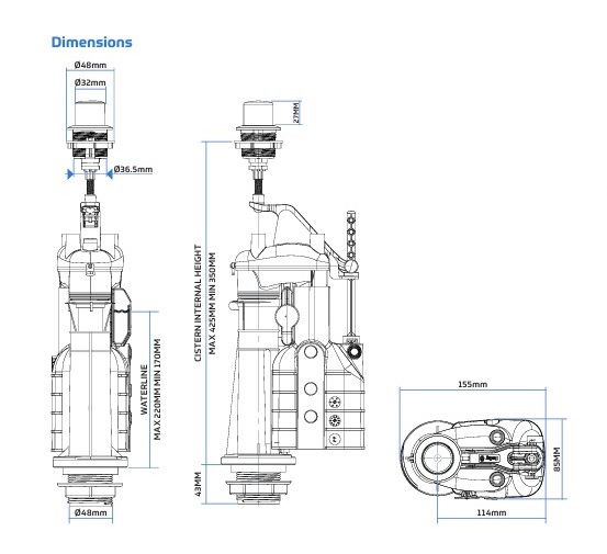 Thomas Dudley Turbo Edge Quantum Push Button Syphon -Kingsway Plumbing